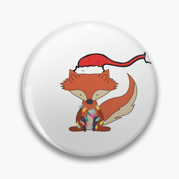 Item preview, christmas foxes lighting reindeer santa hat xmas fox designed and sold by BNS-O.