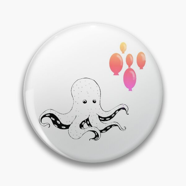 Item preview, Octopus With Balloons - Cute Octopus designed and sold by mewsis.