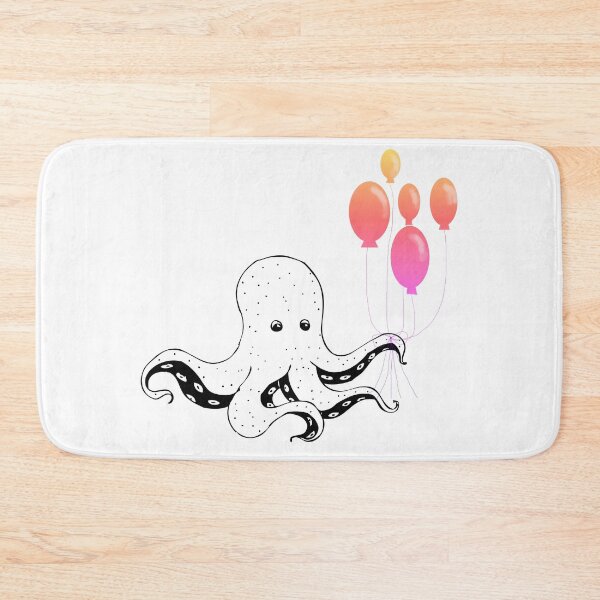 Item preview, Octopus With Balloons - Cute Octopus designed and sold by mewsis.