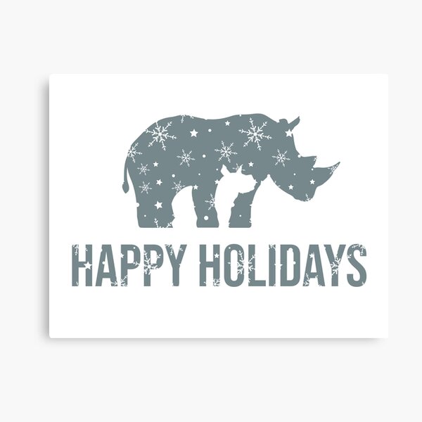 BRR Happy Holidays silver Canvas Print