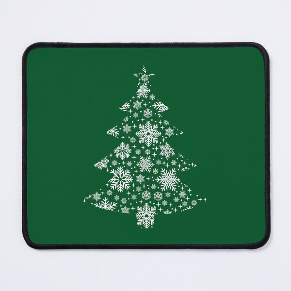 Item preview, Christmas Tree Silhouette with Snowflakes and Stars designed and sold by Happy Puppy Print On Demand.