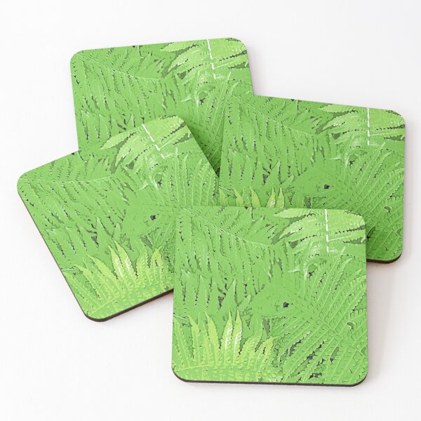 Item preview, Green fern leaves abstraction art designed and sold by artdragongift 15.