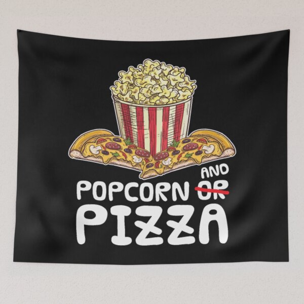 Item preview, Popcorn and pizza movie funny designed and sold by ClamenTaon.