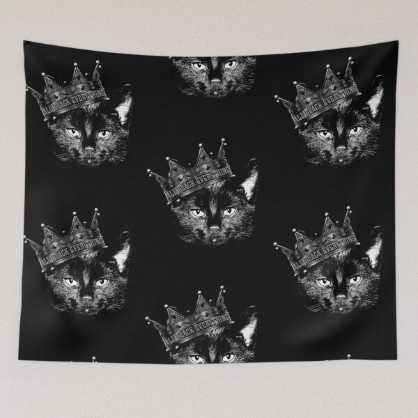 Item preview, All Black Kitten Wearing a Crown  designed and sold by DooodleGod.