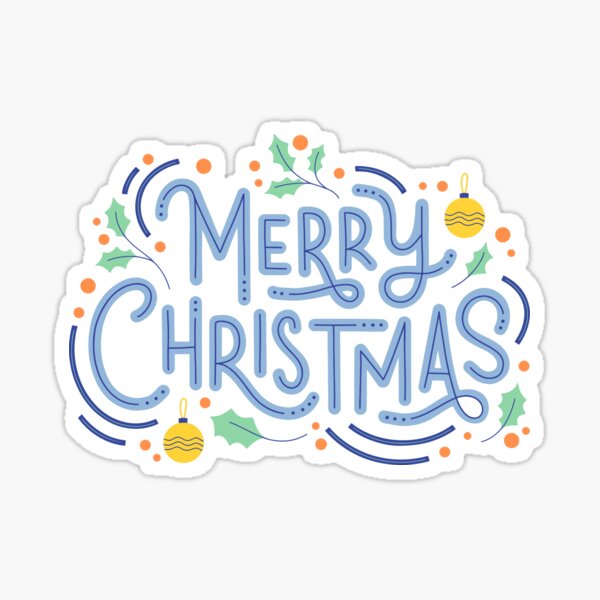 Merry Christmas Quote Design for Stickers, T-Shirts | Best GRD Designs Sticker