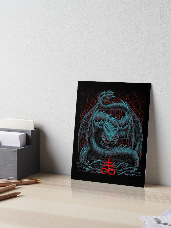 Leviathan Tapestry, Demon Vertical Art Print, Satanic Decor - Dragon  Serpent, 2 Colors, Abysm Internal