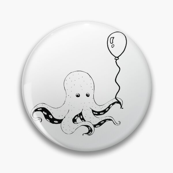 Item preview, Octopus With Balloon - Cute Octopus designed and sold by mewsis.