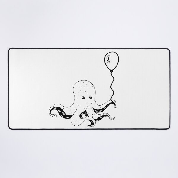 Item preview, Octopus With Balloon - Cute Octopus designed and sold by mewsis.