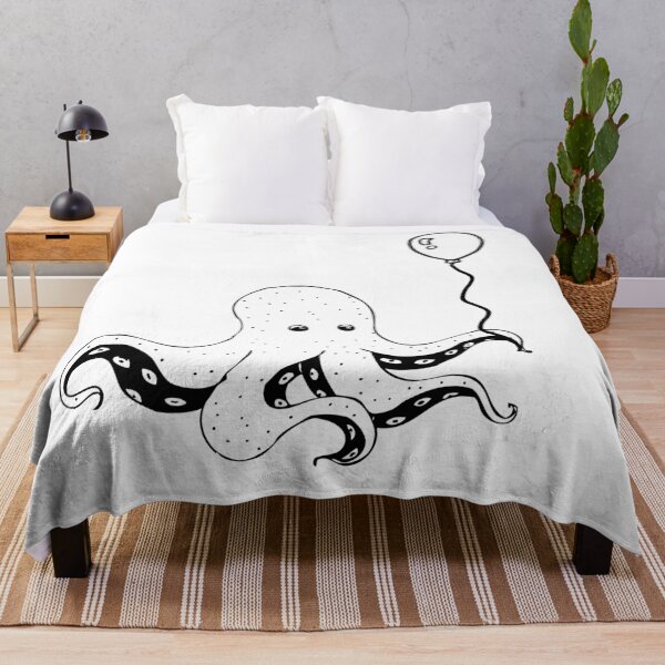 Item preview, Octopus With Balloon - Cute Octopus designed and sold by mewsis.