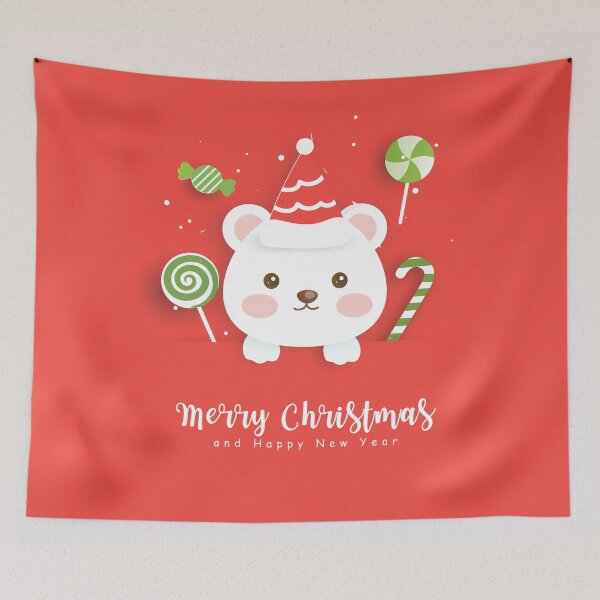 Item preview, Red Chistmas Card and Happy New Year with Cute Dog designed and sold by I'm  Redz.
