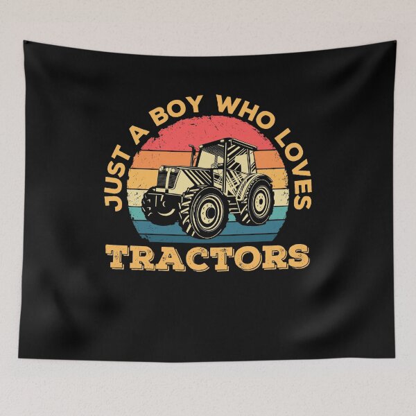 Item preview, Just A Boy Who Loves Tractors - Funny Kids Retro Farm Lovers designed and sold by ohmier.