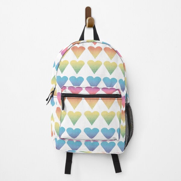 Item preview, Rainbow lovehearts watercolour pattern designed and sold by siskikalla.