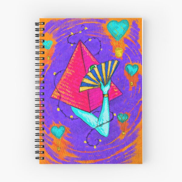 Item preview, Fantasy colorful art with pyramide, eye, hearts and baloons in impressionism style designed and sold by Maria ehwas.