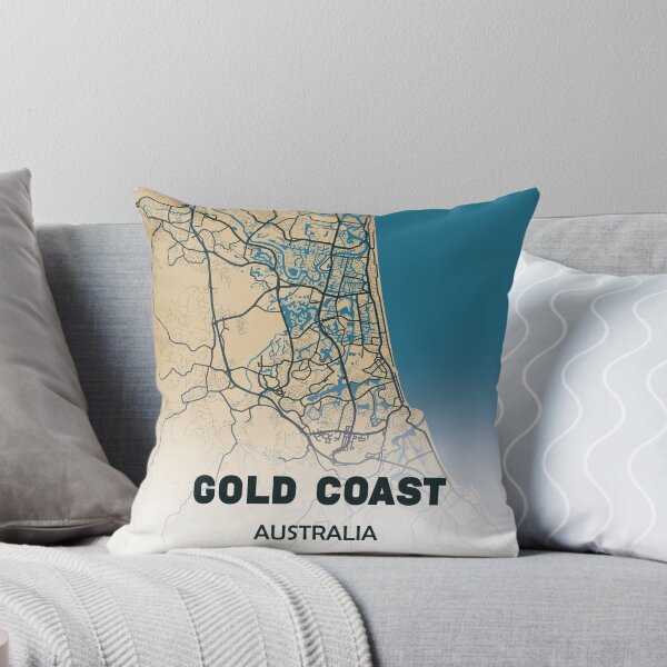 Item preview, Gold Coast australia map designed and sold by PostersProf1.
