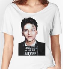 Frank Sinatra Mugshot Colorized Women's Relaxed Fit T-Shirt