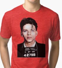 Frank Sinatra Mugshot Colorized Tri-blend T-Shirt