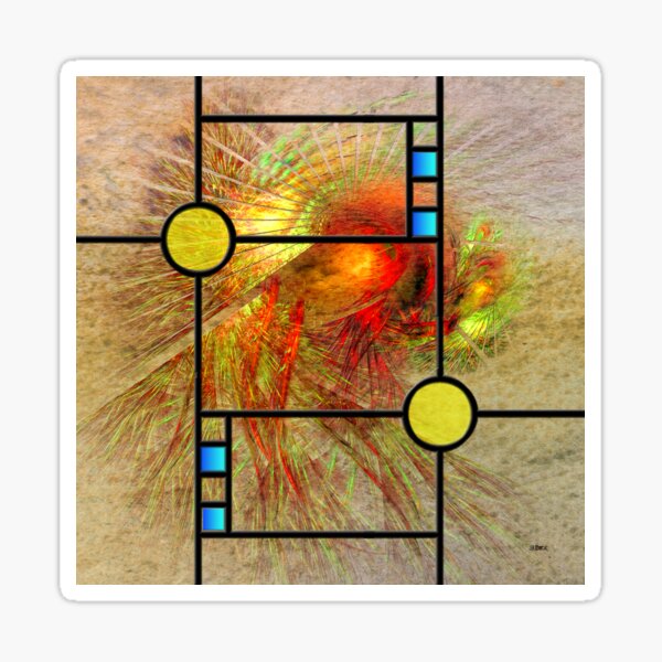 Prairie View (Square Version) - By John Robert Beck Sticker