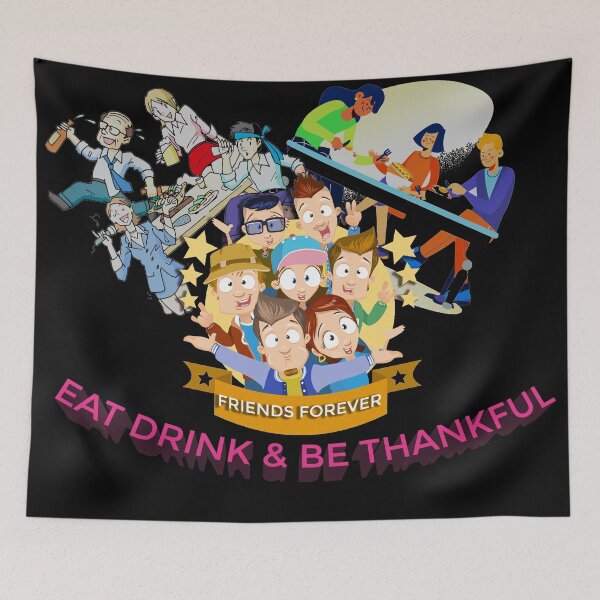 Item preview, Eat Drink and be Thankful  designed and sold by Marwad Haveli.