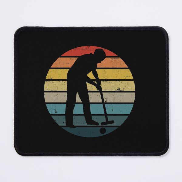 Item preview, Croquet Player Silhouette On A Distressed Retro Sunset product designed and sold by theodoros20.