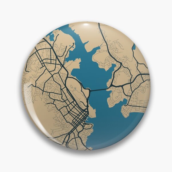 Item preview, Hobart city map,  Australia designed and sold by PostersProf1.