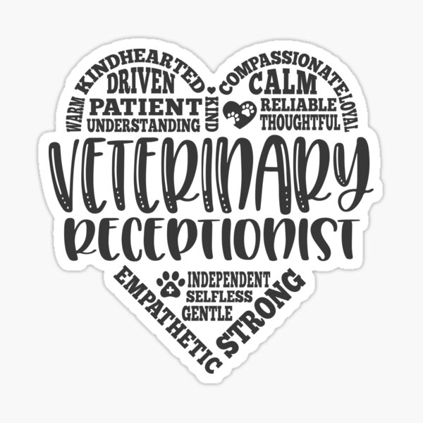 "Vet receptionist veterinary receptionist" Sticker for Sale by