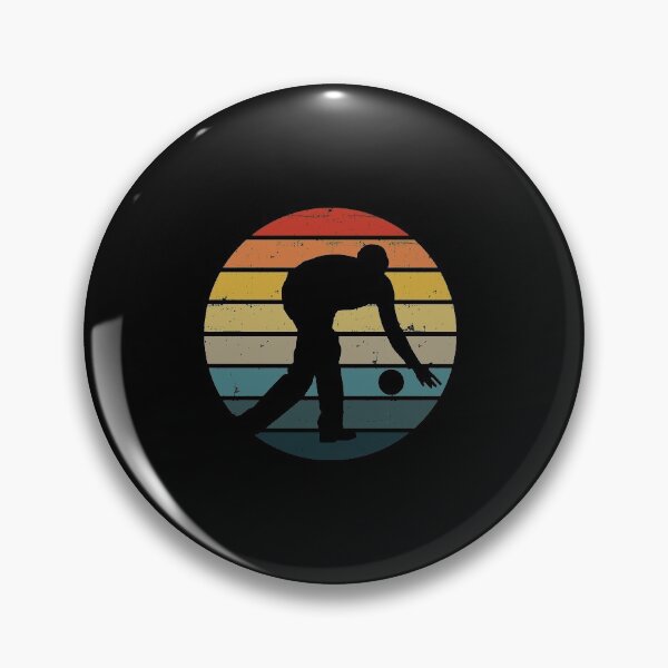 Item preview, Bowling Silhouette On A Distressed Retro Sunset product designed and sold by theodoros20.