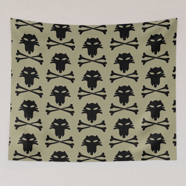 Item preview, Skull & crossbones: fox (black) funny foxy cross bones designed and sold by SolidEarthArt.