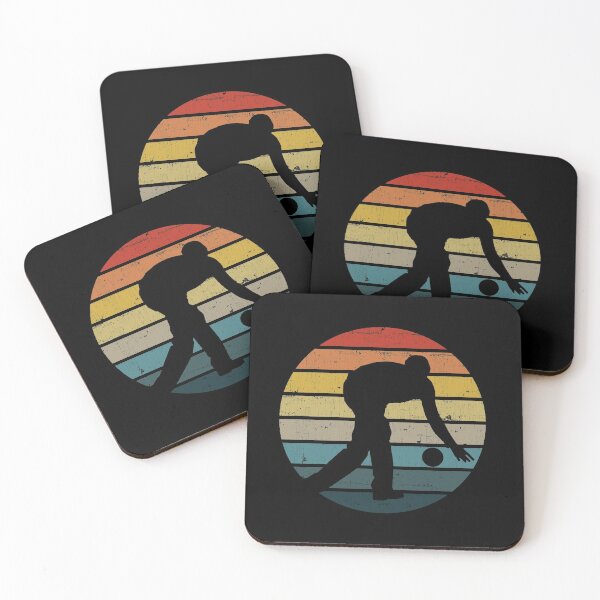 Item preview, Bowling Silhouette On A Distressed Retro Sunset product designed and sold by theodoros20.
