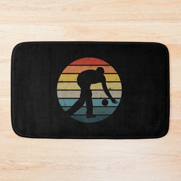 Item preview, Bowling Silhouette On A Distressed Retro Sunset product designed and sold by theodoros20.