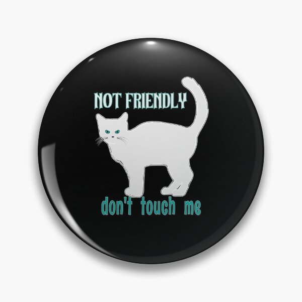 Don't Touch Me Cat Pins | LookHUMAN