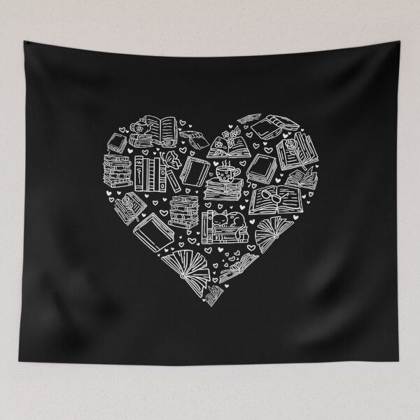 Item preview, Book Lover Heart Librarian Bookworm Gift print designed and sold by theodoros20.