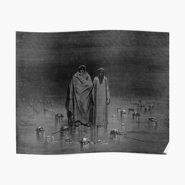 High Res Gustave Doré Illustration The Cocytus River Poster
