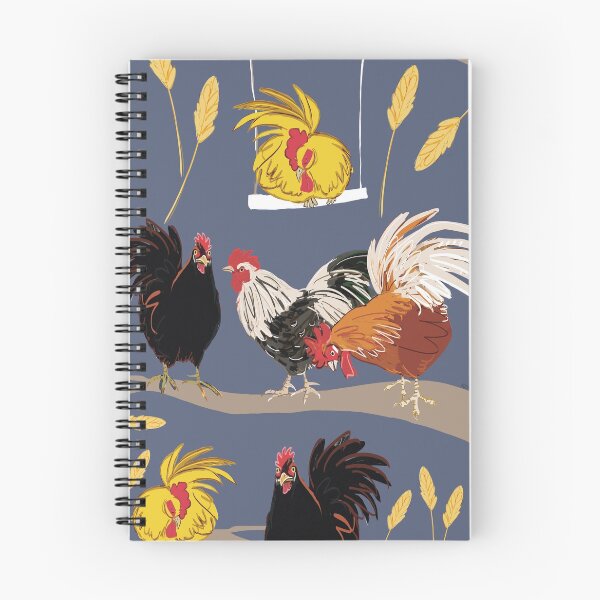 Item preview, Rooster pattern in violet blue #1 designed and sold by EskTuulispaa.