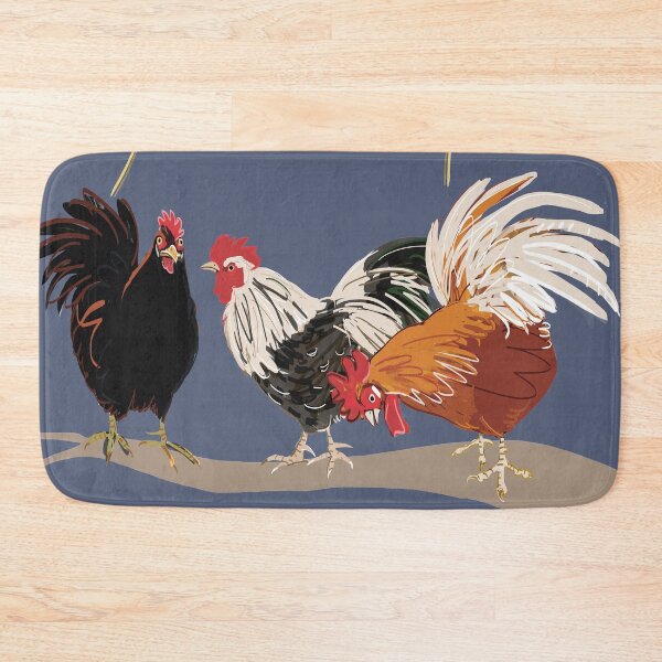 Item preview, Rooster pattern in violet blue #1 designed and sold by EskTuulispaa.