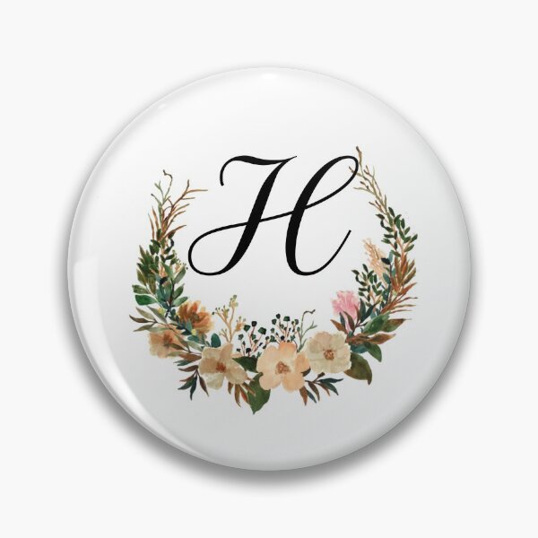 Item preview, Autumn Floral Monogram | Monogram Letter H designed and sold by JustSeasons.