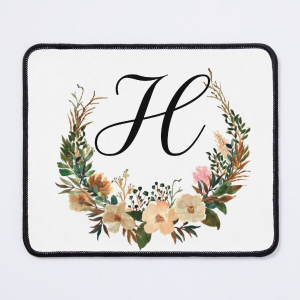 Item preview, Autumn Floral Monogram | Monogram Letter H designed and sold by JustSeasons.