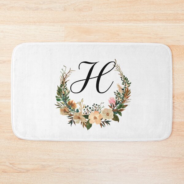 Item preview, Autumn Floral Monogram | Monogram Letter H designed and sold by JustSeasons.