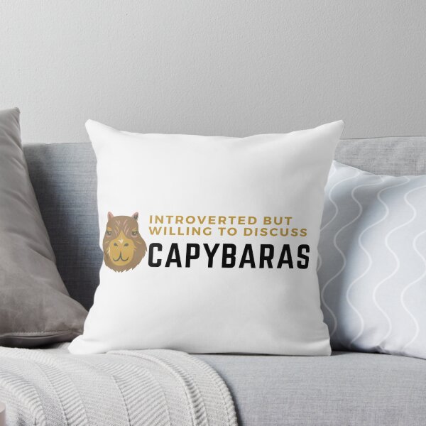Item preview, introverted but willing to discuss capybaras, funny capybara, cute hamster  designed and sold by oufa.
