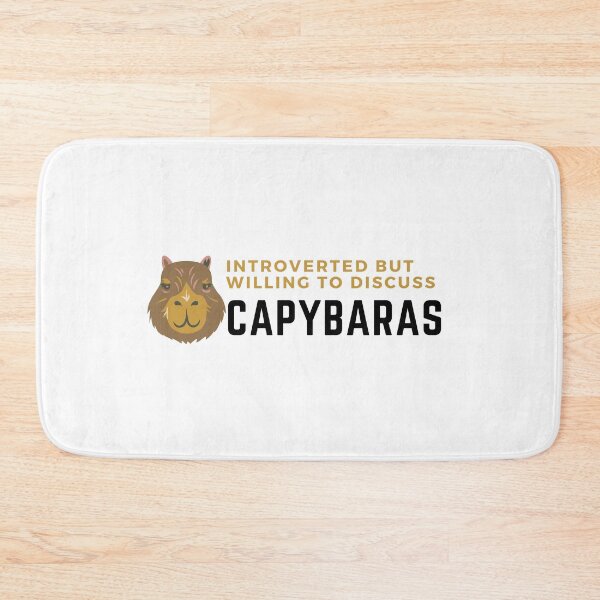 Item preview, introverted but willing to discuss capybaras, funny capybara, cute hamster  designed and sold by oufa.