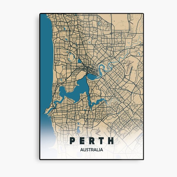 Item preview, Perth map Asutralia designed and sold by PostersProf1.