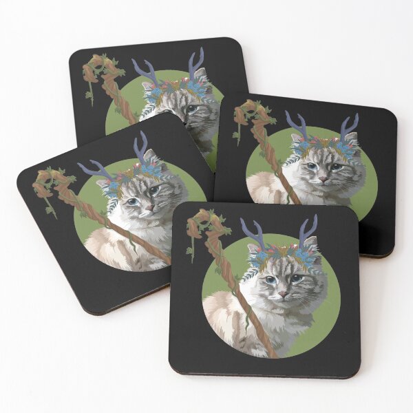 Item preview, Druid Kitty designed and sold by HanaAbstracts.