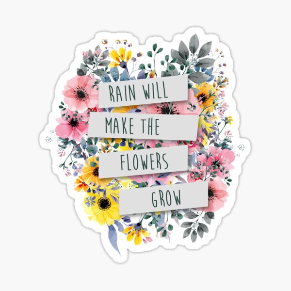 Vista previa del artículo con la obra «La lluvia hará crecer las flores (2)», diseñado y vendido por byebyesally.
