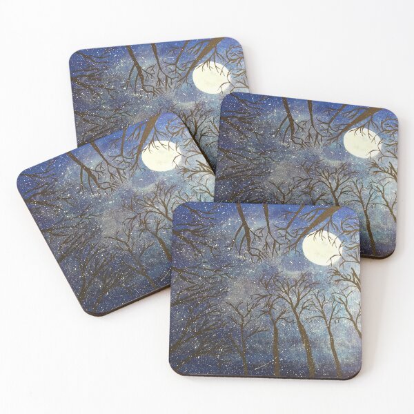 Item preview, Moonlit snowy night  designed and sold by Suzgallery58.