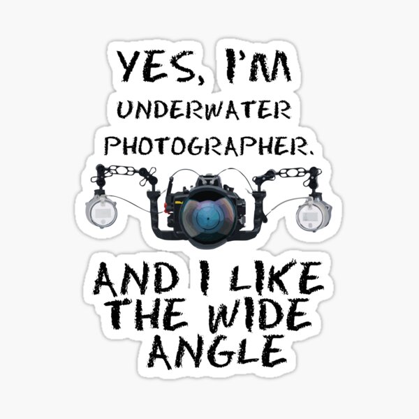 YES, IAM UNDERWATER PHOTOGRAPHER Pegatina