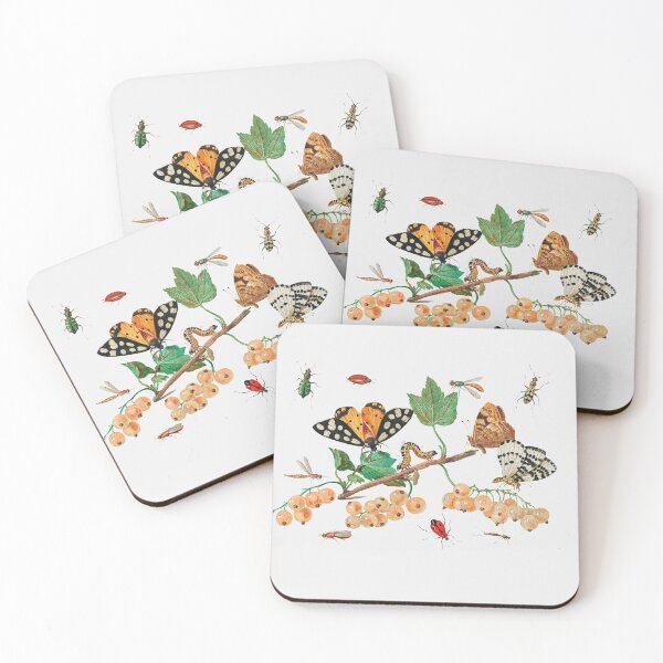 Item preview, Vintage Butterflies and Fruits Illustration designed and sold by Naturalist Prints.