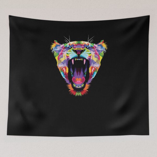 Item preview, tiger face portrait pop art designed and sold by Hartics.