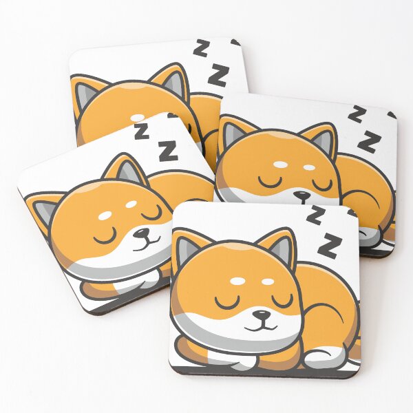 Item preview, Cute shiba inu dog sleeping flat cartoon  designed and sold by COLORS STORE.