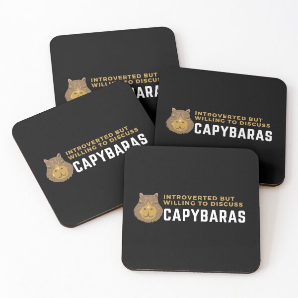 Item preview, Introverted but willing to discuss capybaras, funny capybara, cute hamster  designed and sold by oufa.