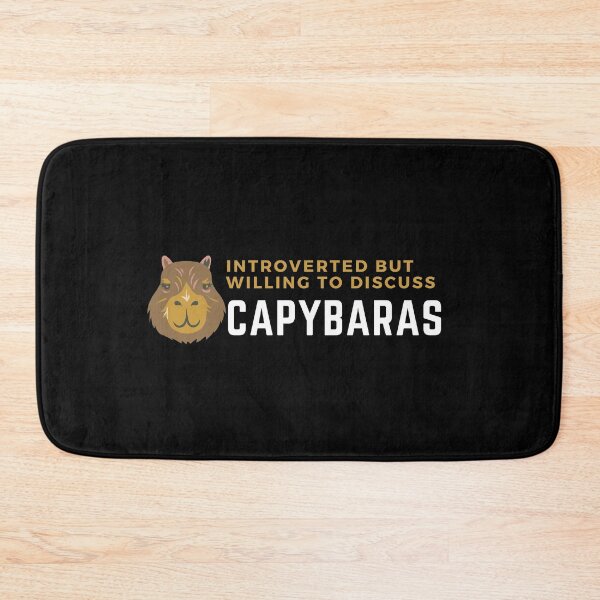 Item preview, Introverted but willing to discuss capybaras, funny capybara, cute hamster  designed and sold by oufa.