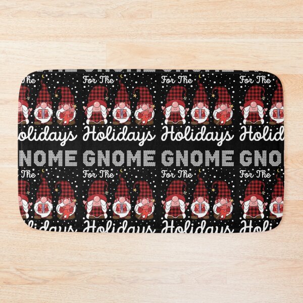 Item preview, Gnome For The Holidays Buffalo Plaid Christmas Gnomes designed and sold by GravitiTees.